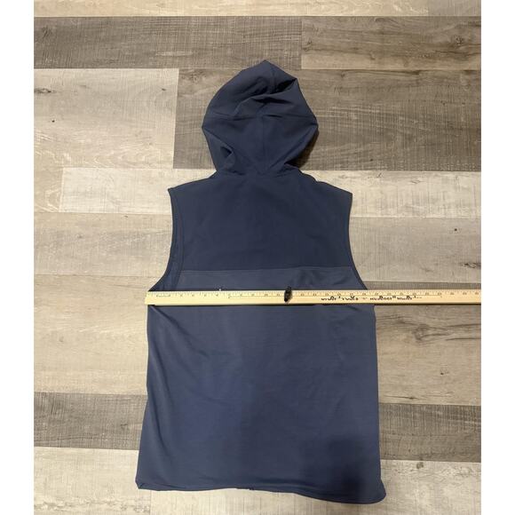 VRST Vest Mens Small Indigo Navy Hooded Full Zip Golf Quick Dry Stretch New - Picture 8 of 9